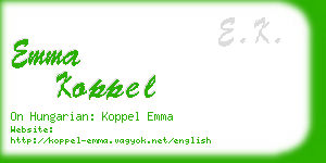 emma koppel business card